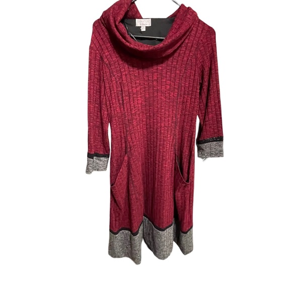 Signature by Robbie Bee cowl neck dress Size PM - Picture 3 of 13